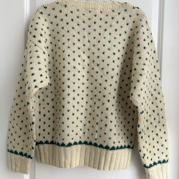 Vtg LL Bean Ragg Wool Dog Boot Sweater Intarsia Puppy Labrador L Cottage Preppy - Picture 3 of 11